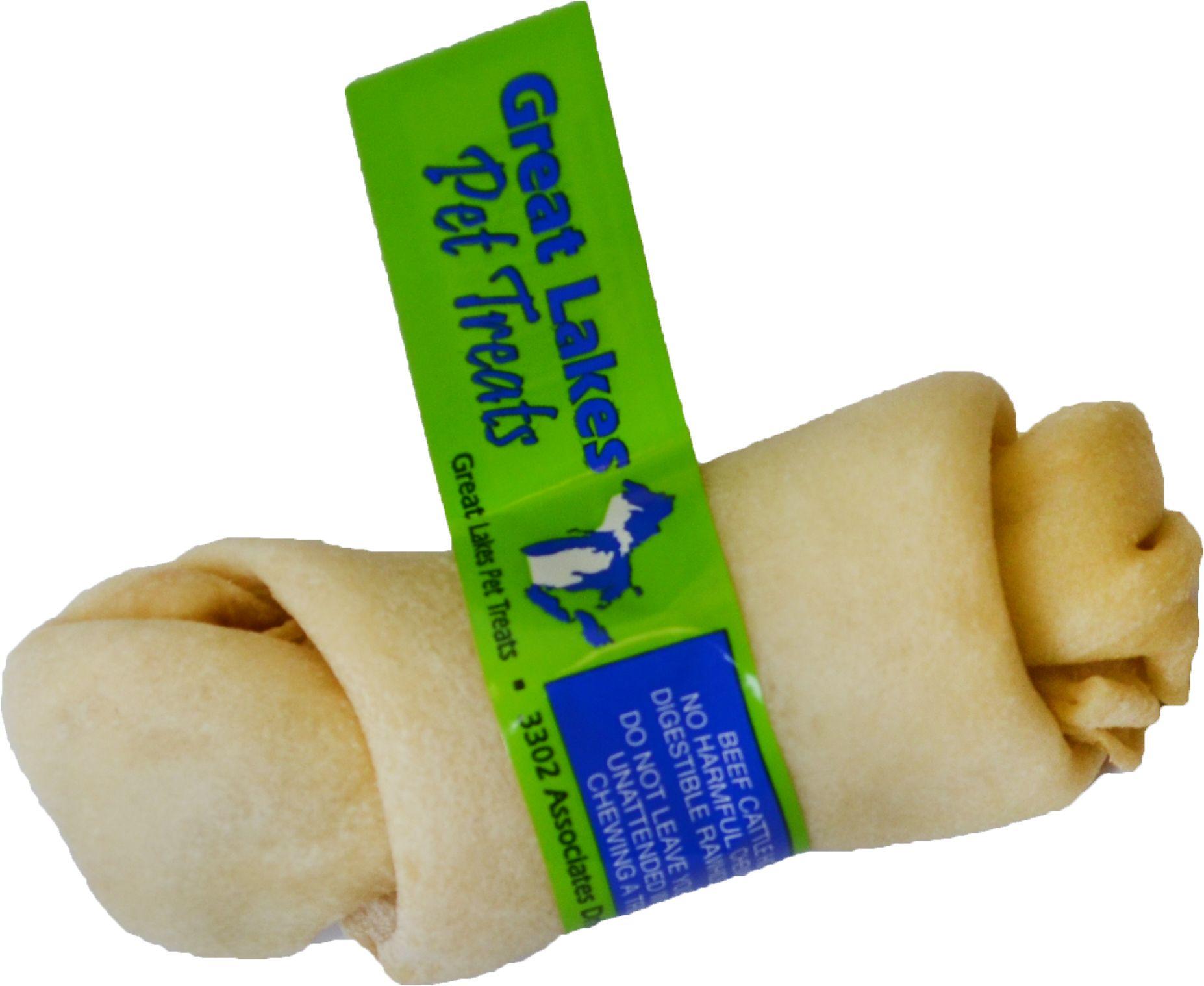 Great Lakes Knotted Bone Dog Treats, White