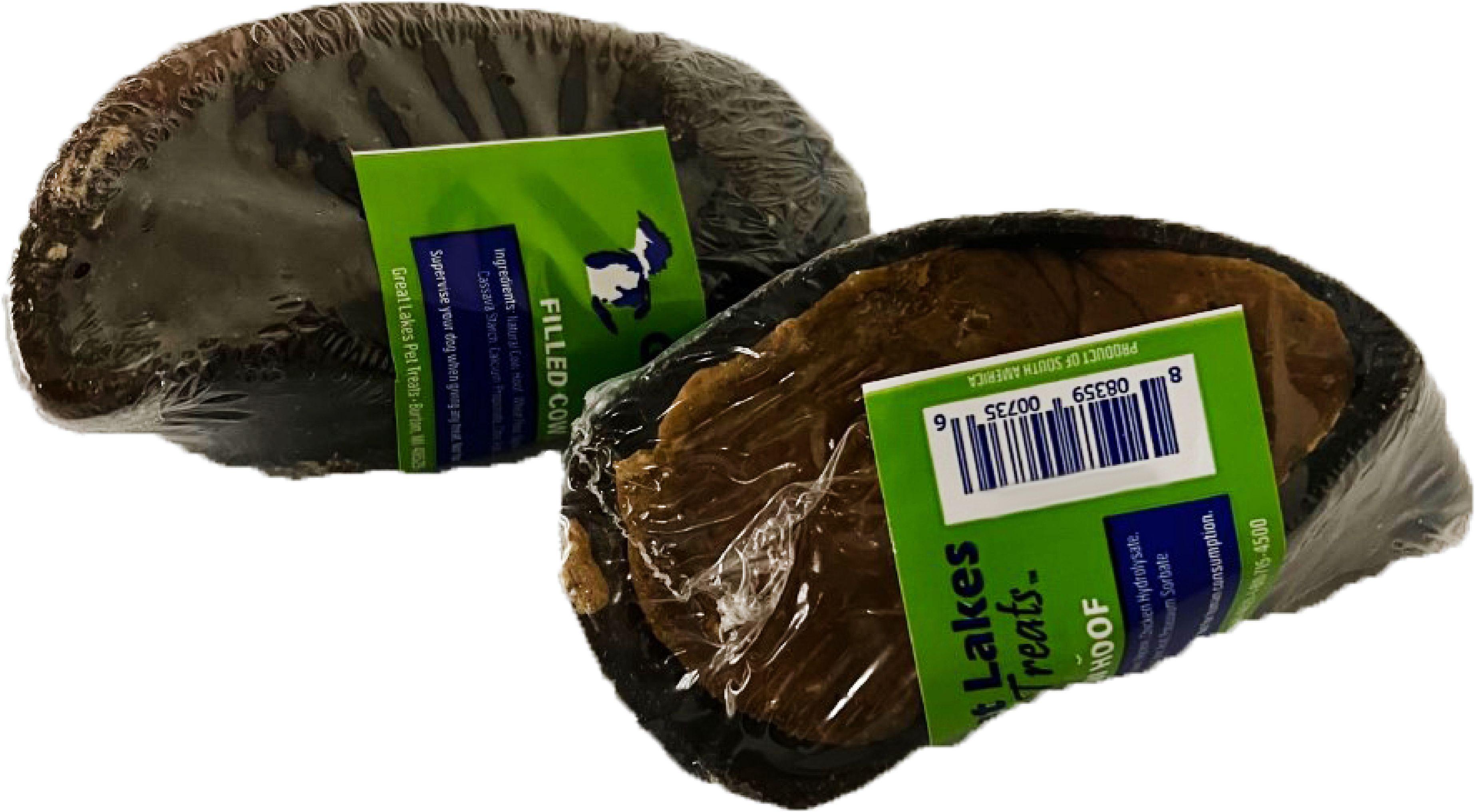 Great Lakes Flavored Beef Filled Cow Hoof Dog Treats, Medium/Large