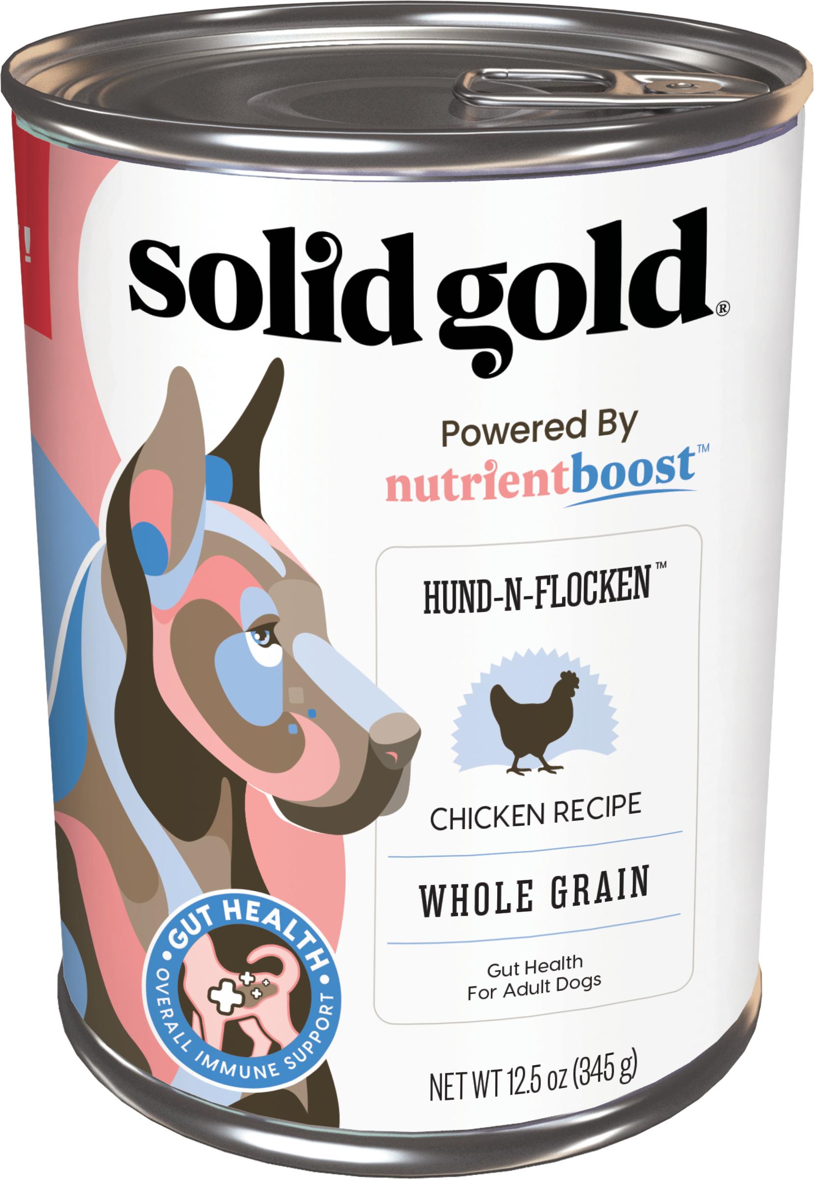Solid Gold NutrientBoost Hund-N-Flocken Chicken Wet Dog Food Can, 12.5-oz