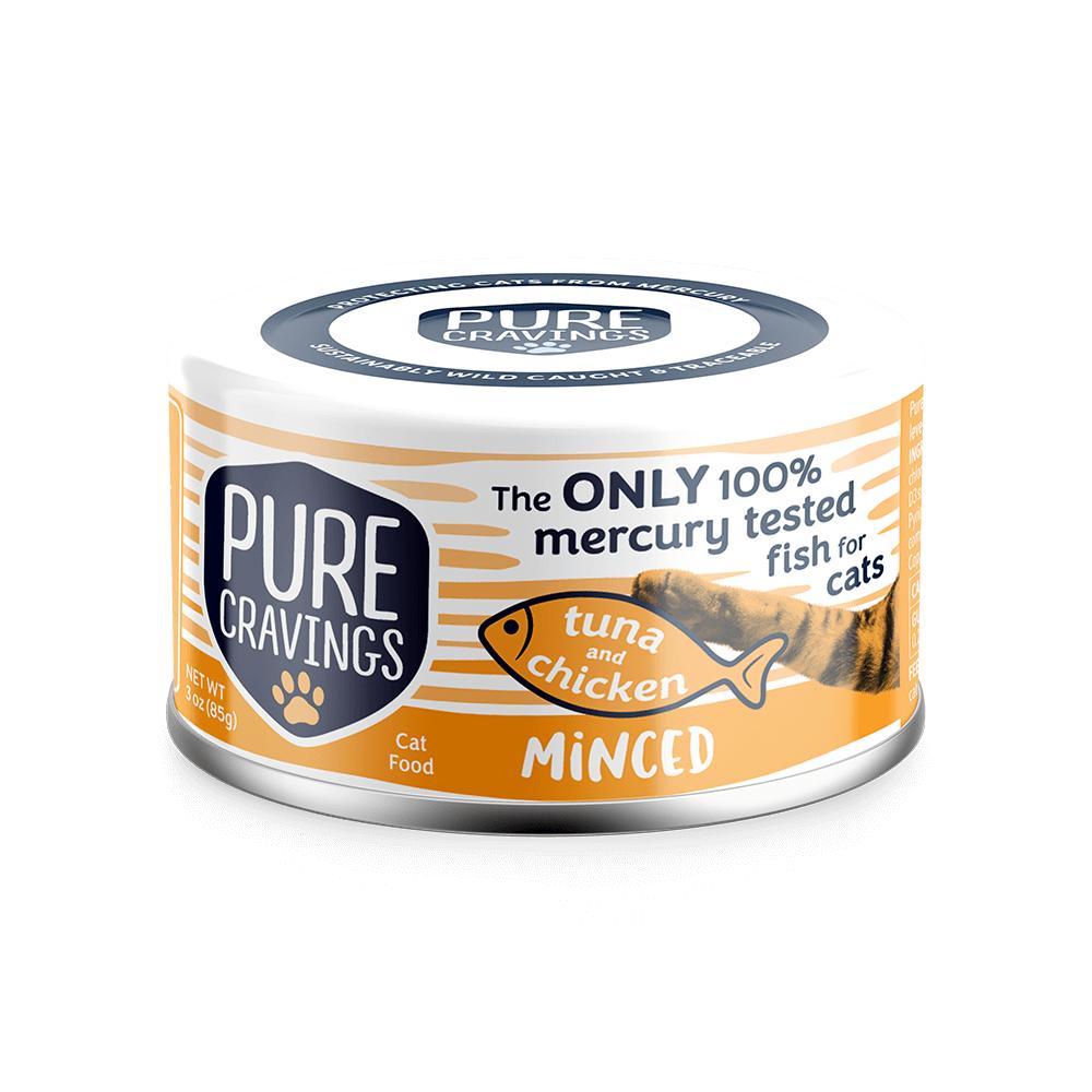 Pure Cravings Minced Tuna & Chicken Wet Cat Food Can, 3-oz