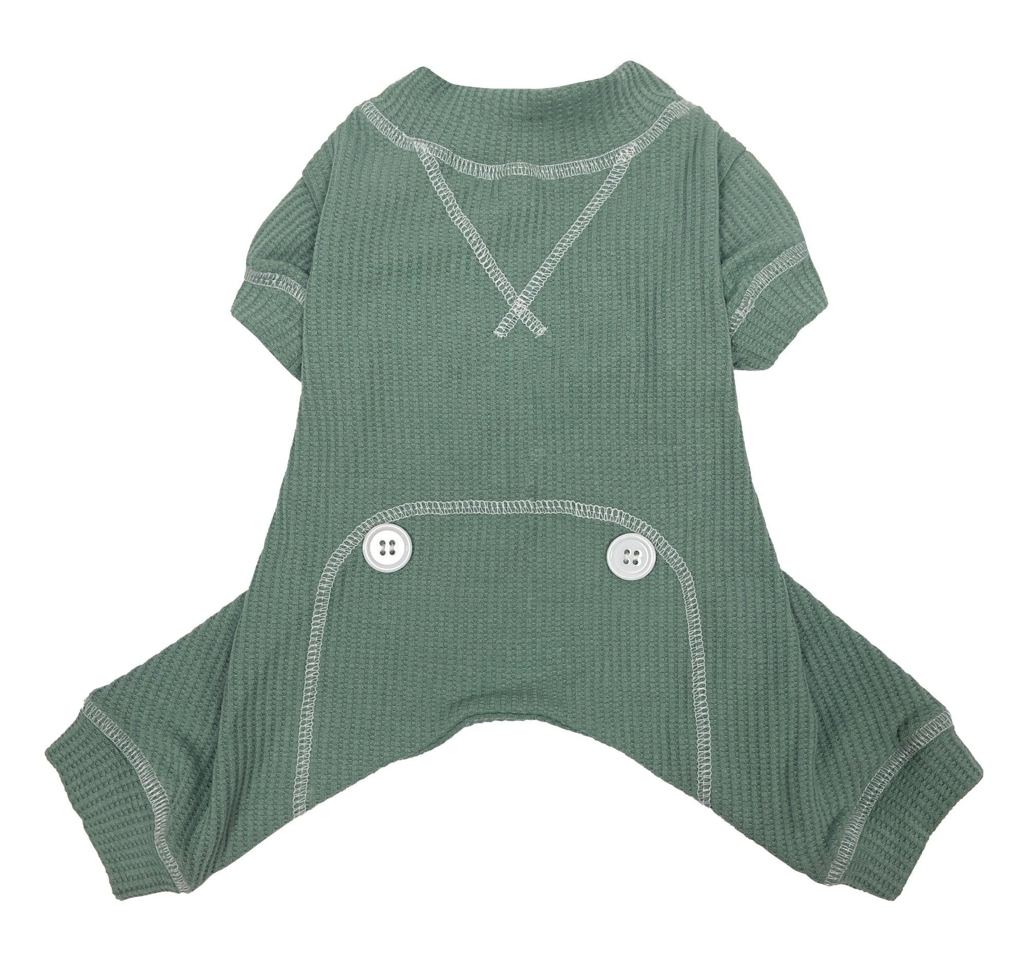 foufouBRANDS Thermal Dog Pajamas, Green