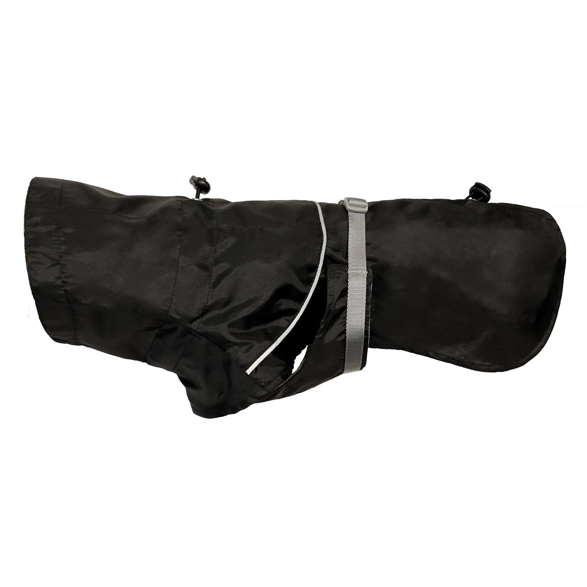 foufouBRANDS Bodyguard All-Weather Dog Coat, Black, 3X-Large