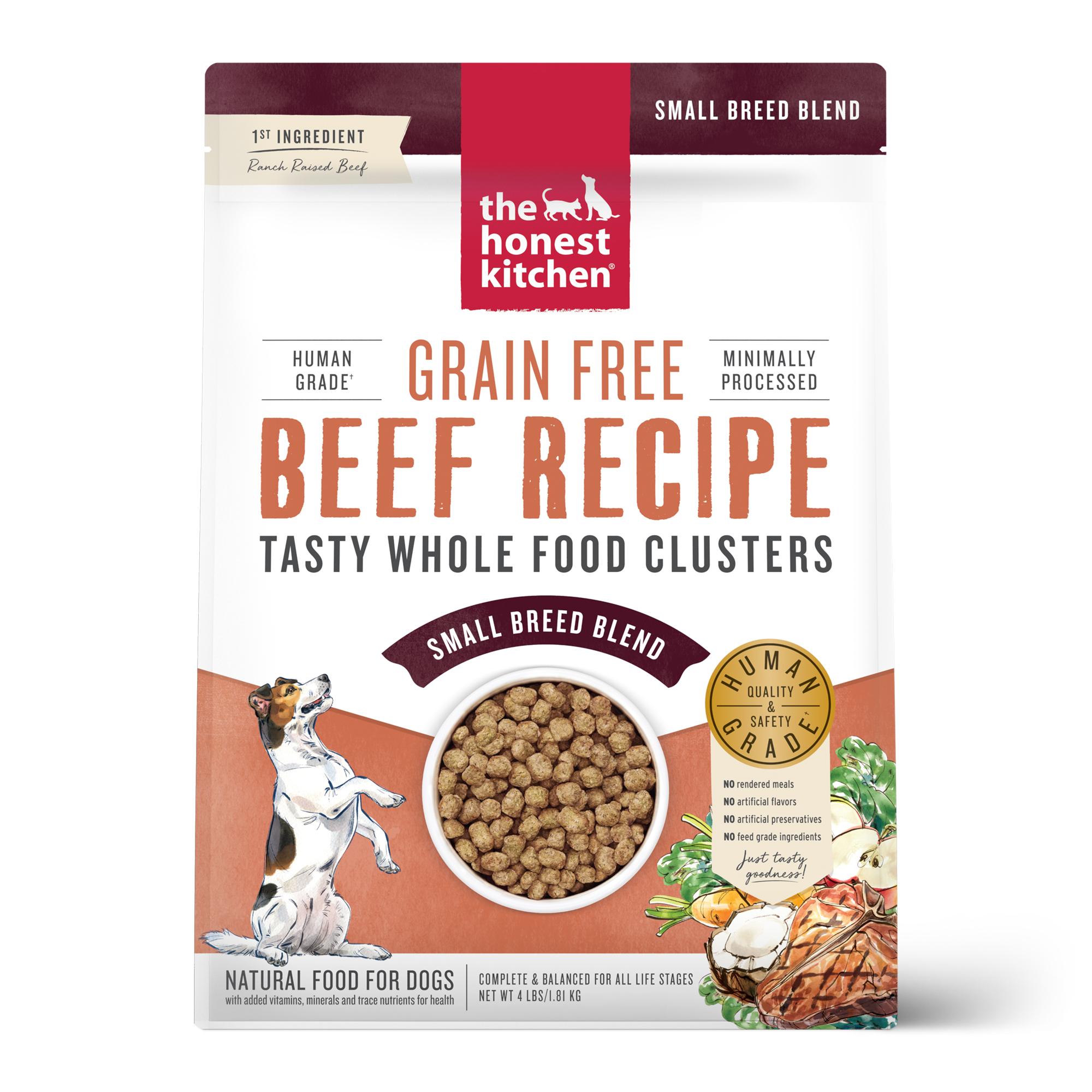The Honest Kitchen Whole Food Clusters Beef Small Breed Grain-Free Dry Dog Food, 4-lb