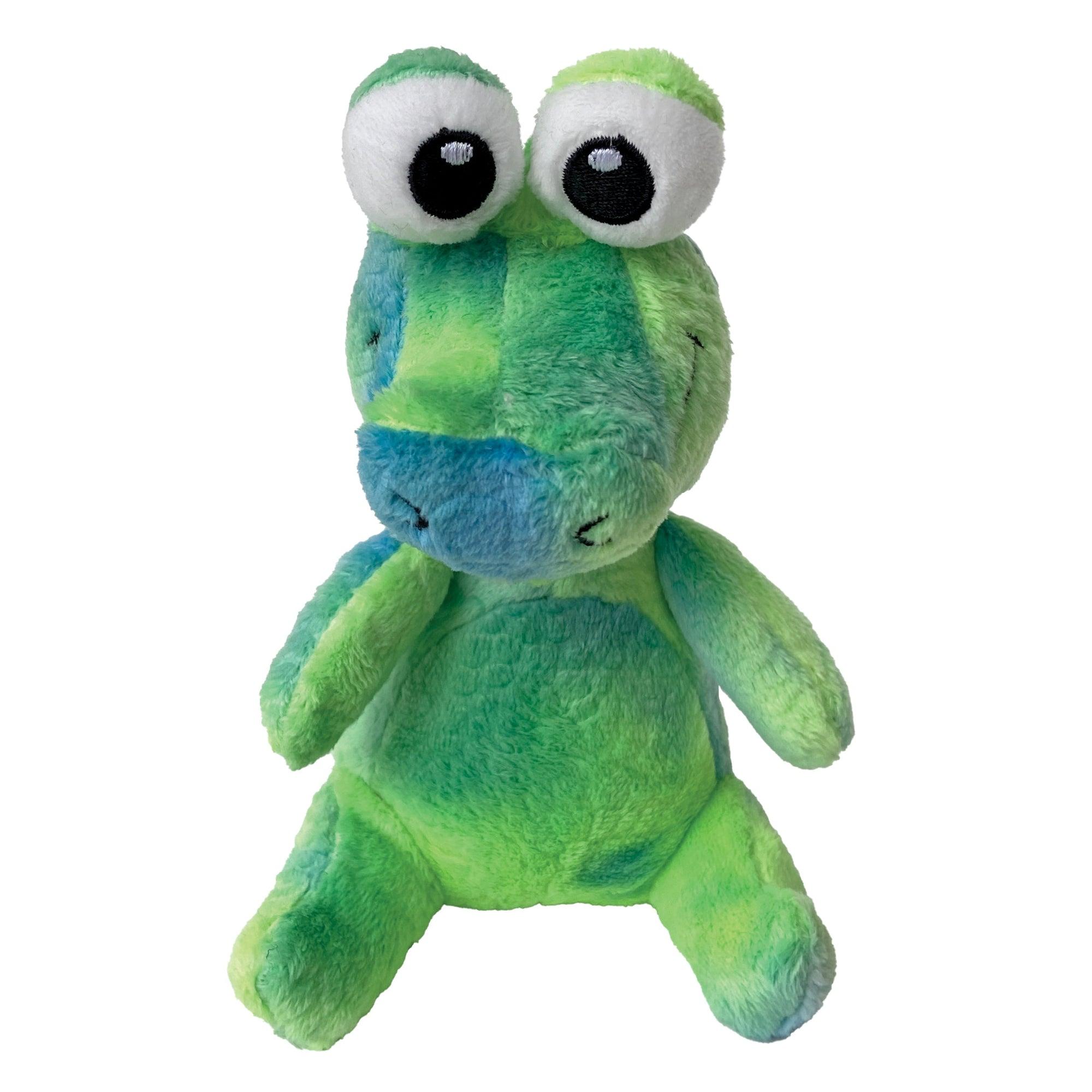 foufouBRANDS fouFIT ColorPop Plushies Gator Dog Toy, Small