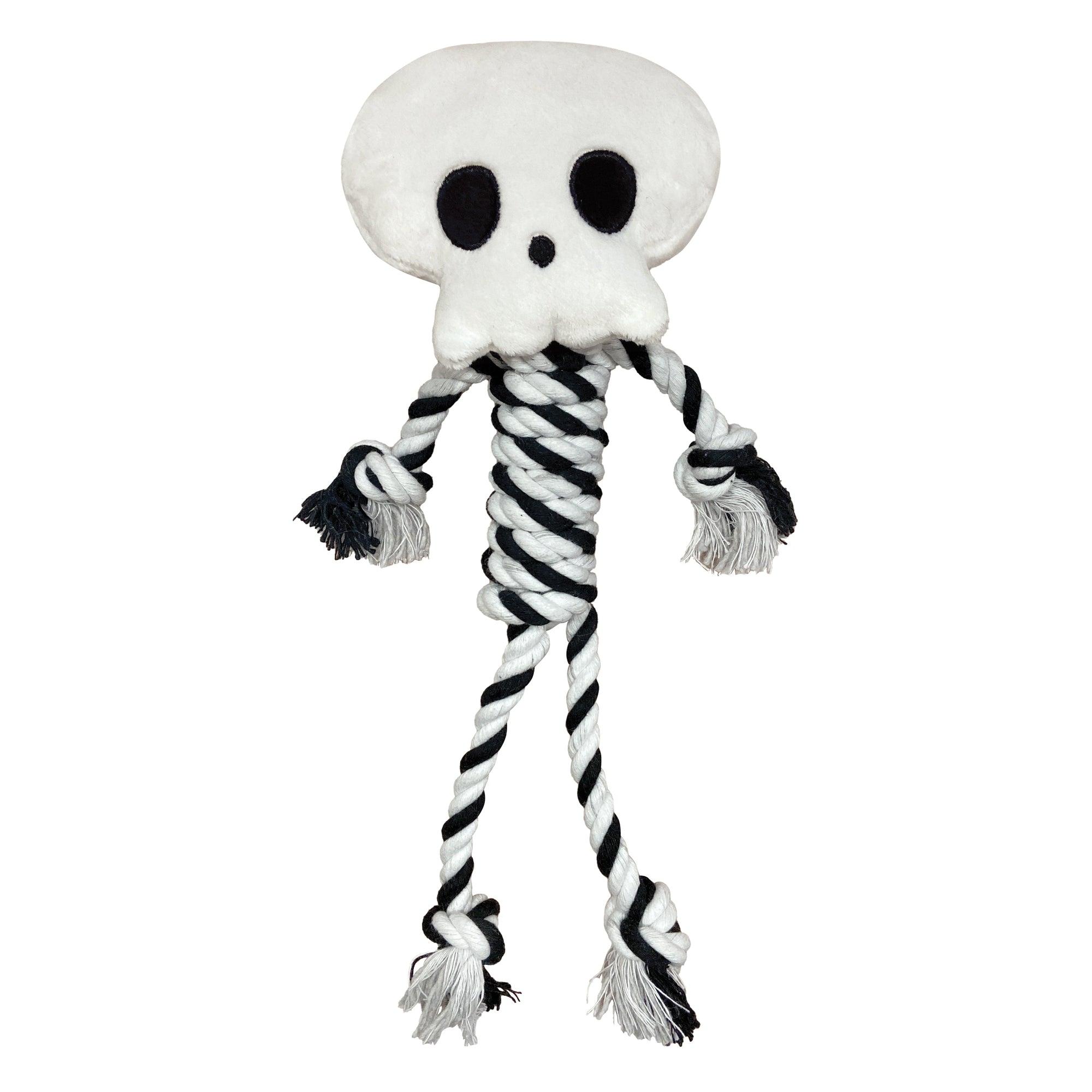 foufouBRANDS fouFIT Halloween Knotties Skull Dog Toy