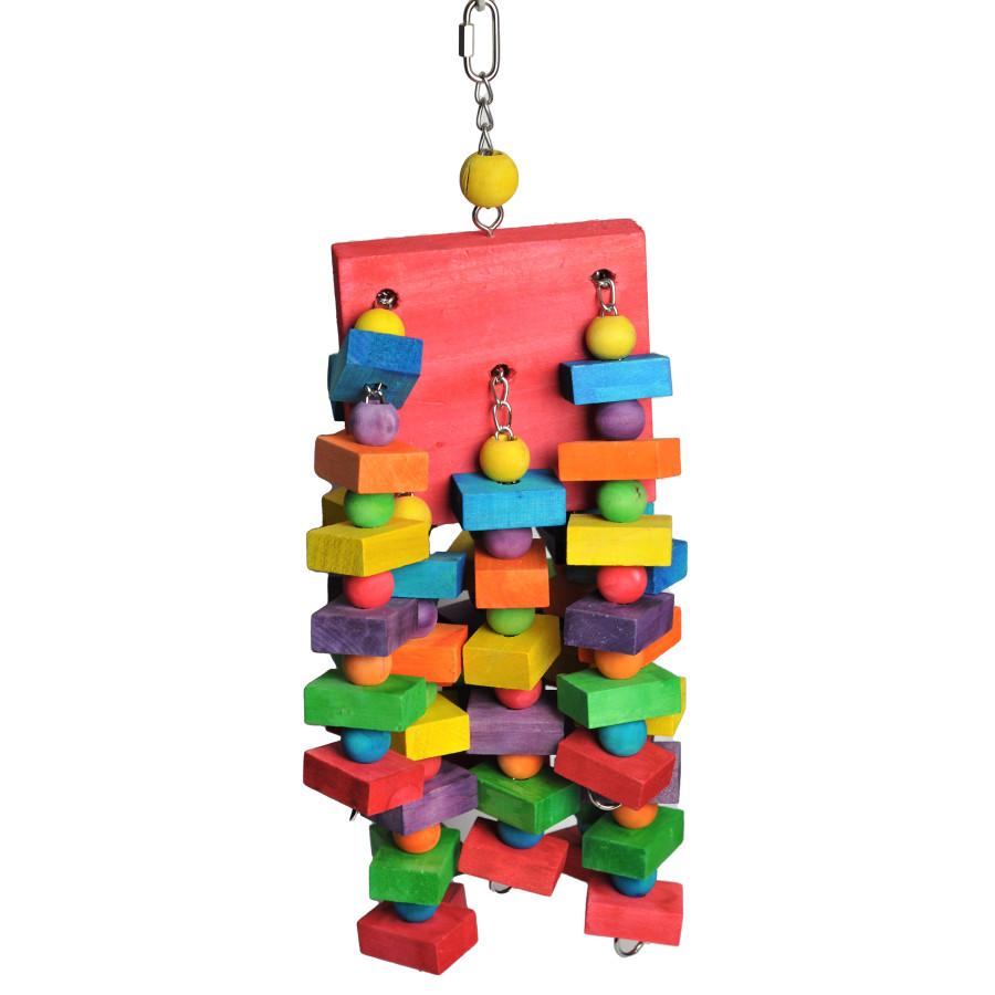 A&E Cage Company Happy Beaks Up Against the Wall Bird Toy, Large
