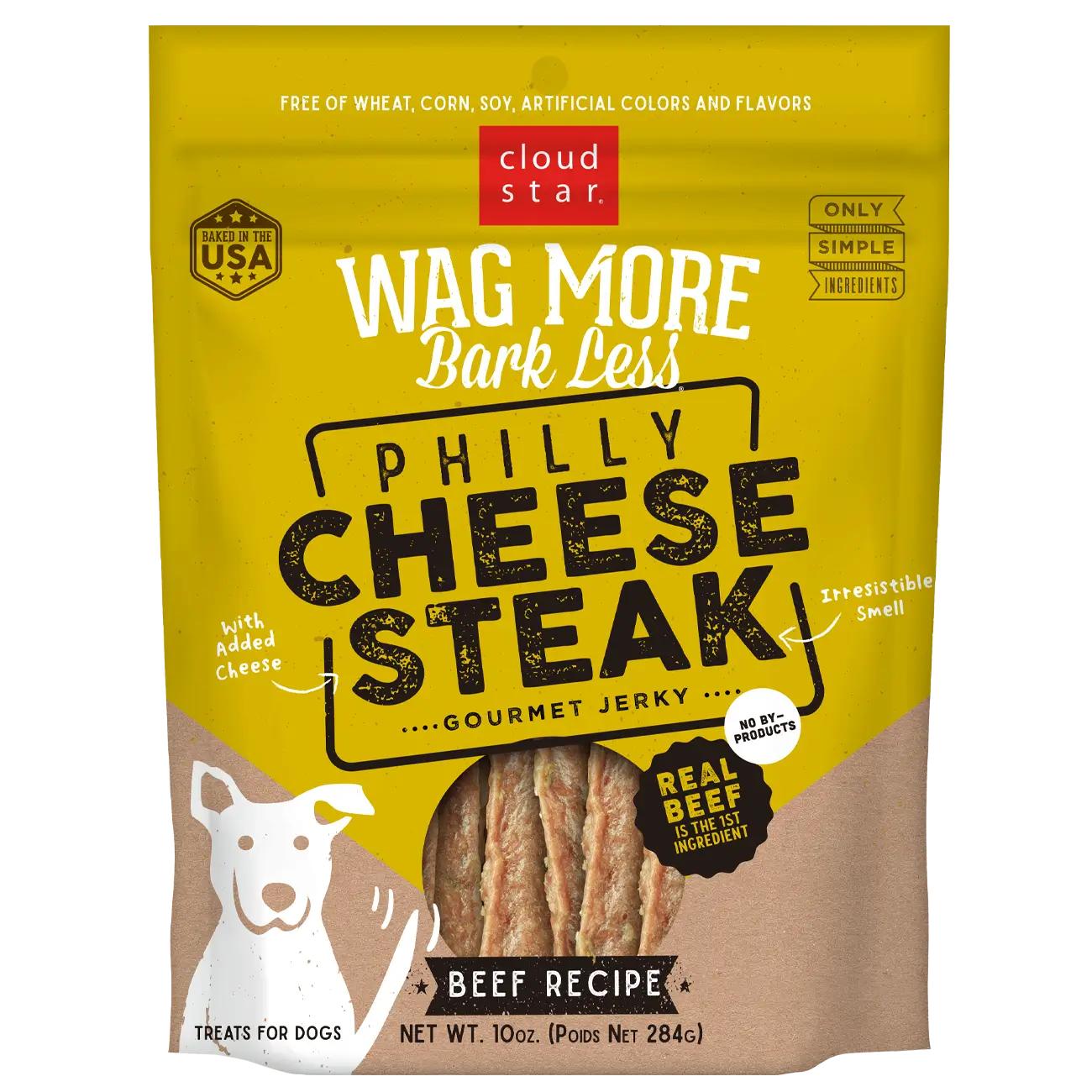 Cloud Star Wag More Bark Less Philly Cheesesteak Beef Dog Treats
