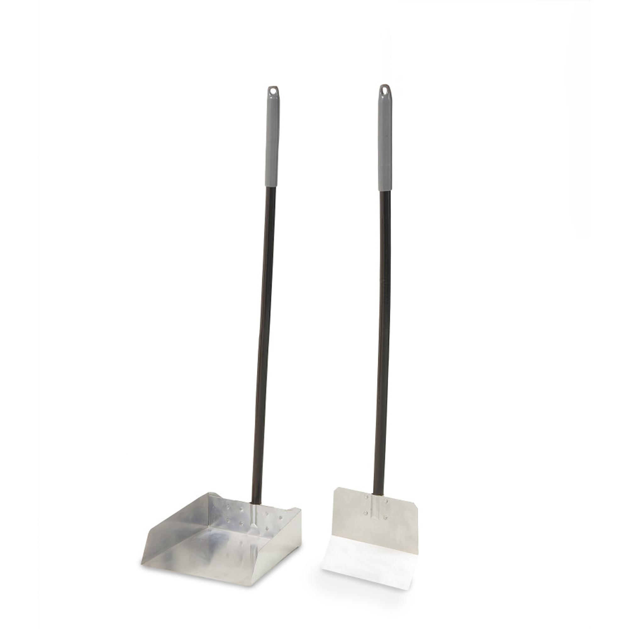 Petmate Clean Response Aluminum Spade & Pan Dog Pooper Scooper Set, Black/Silver, Large