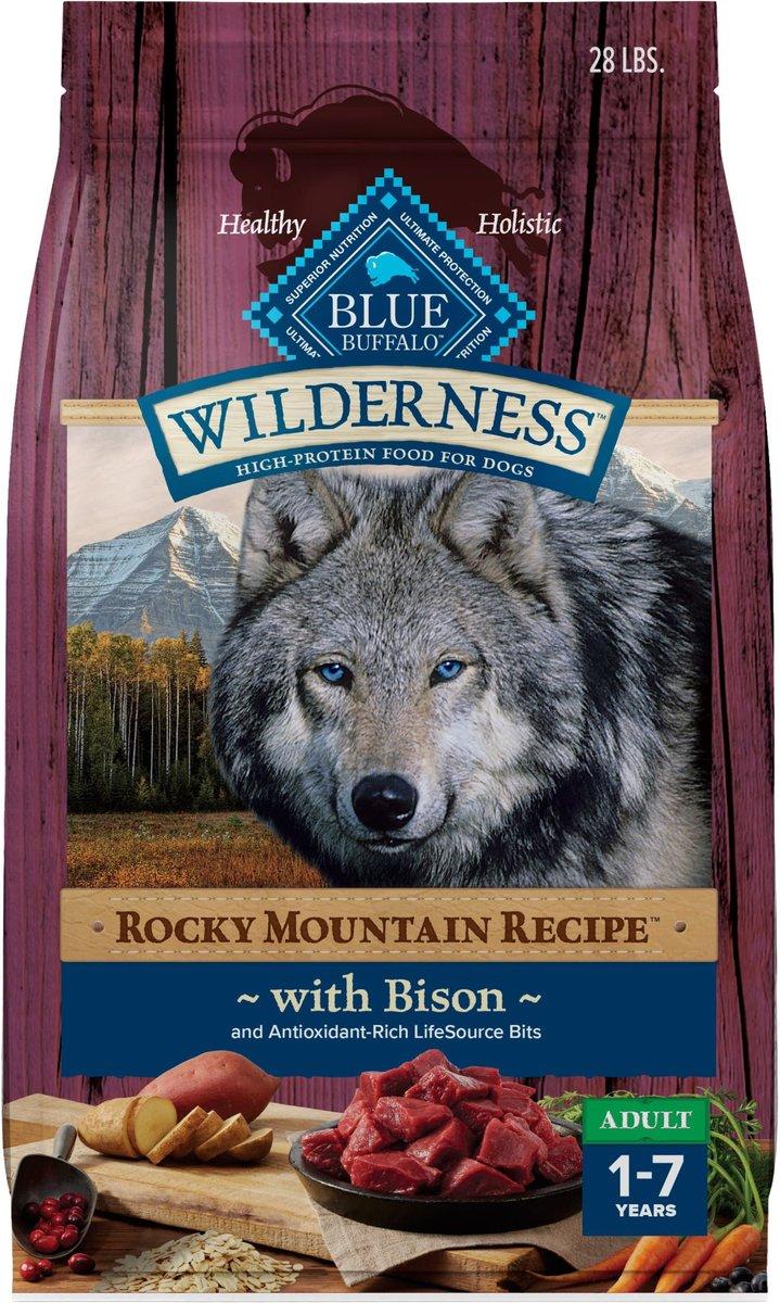 Blue Buffalo BLUE Wilderness Rocky Mountain Recipe Bison with Wholesome Grains Adult Dry Dog Food