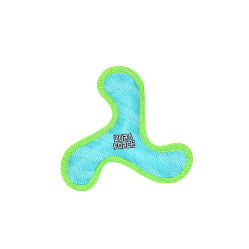 DuraForce Boomerang Dog Toy, Tiger Blue/Green