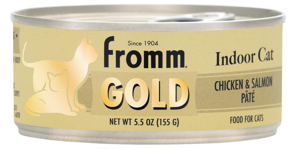Fromm Gold Indoor Chicken & Salmon Pate Wet Cat Food Can
