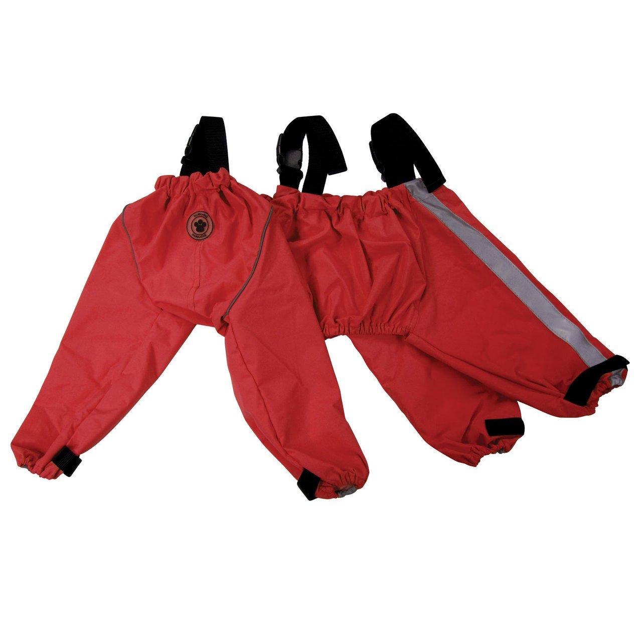 foufouBRANDS Bodyguard Protective All-Weather Dog Pants, Red, Medium