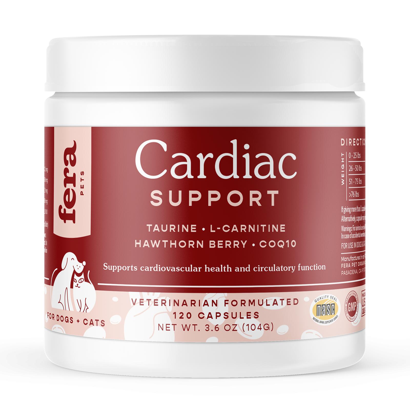 Fera Pet Organics Cardiac Support Dog & Cat Supplement, 120-count