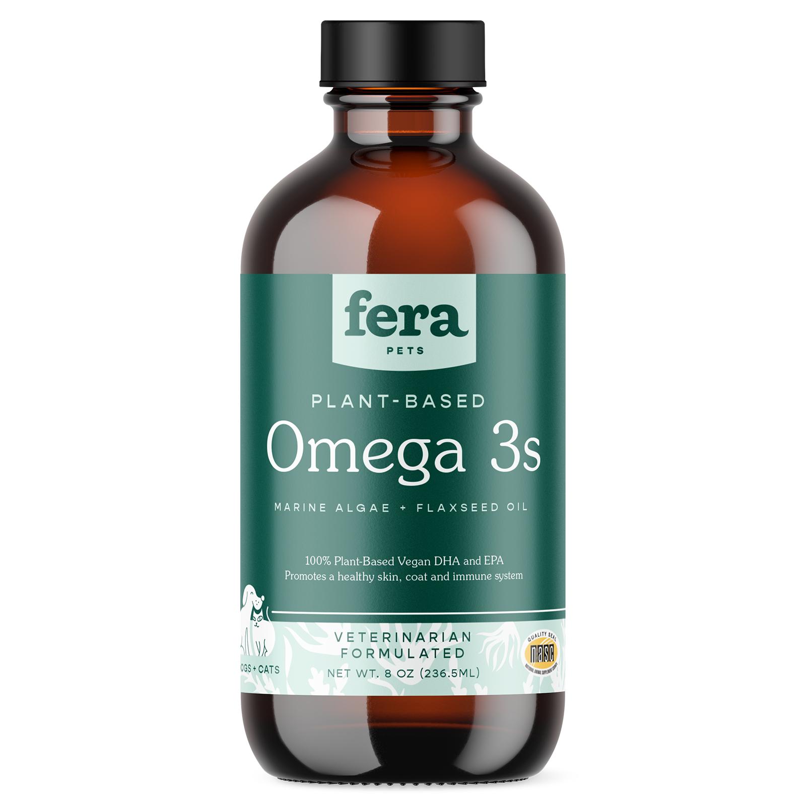 Fera Pet Organics Vegan Omega-3s Algae Oil Dog & Cat Supplement, 8-oz