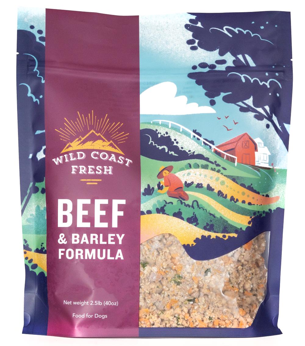 Wild Coast Fresh Beef & Barley Formula Food for Dogs, 2.5-lb