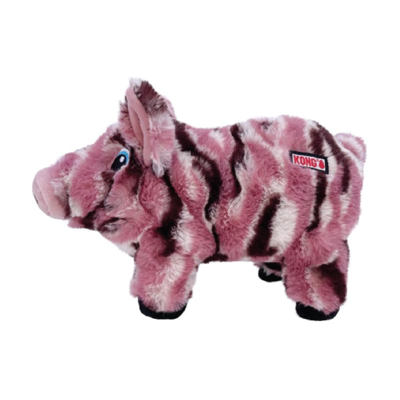 KONG Low Stuff Stripes Pig Dog Toy