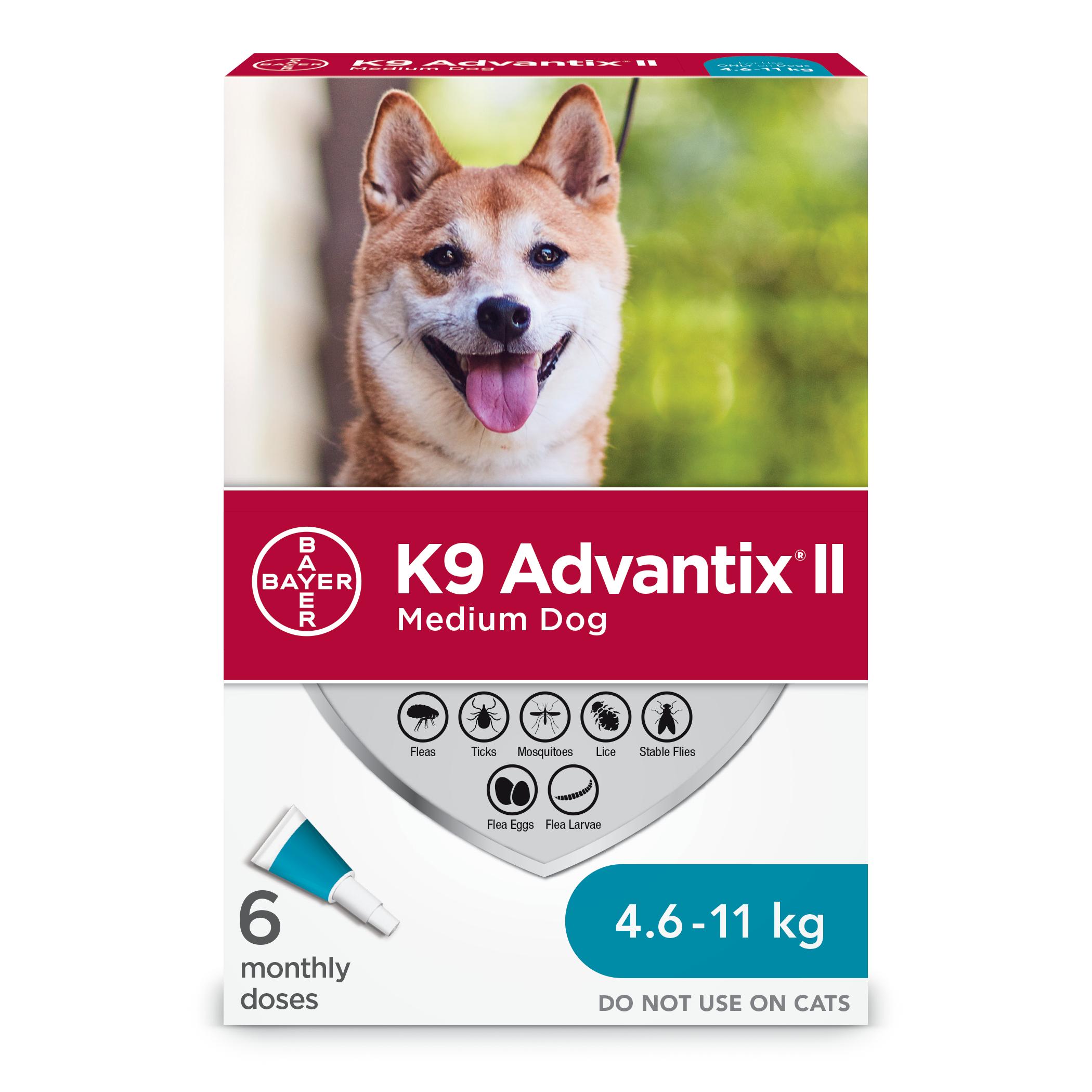 K9 Advantix II Flea Protection for Medium Dogs 4.6-11-kg, 6-pk