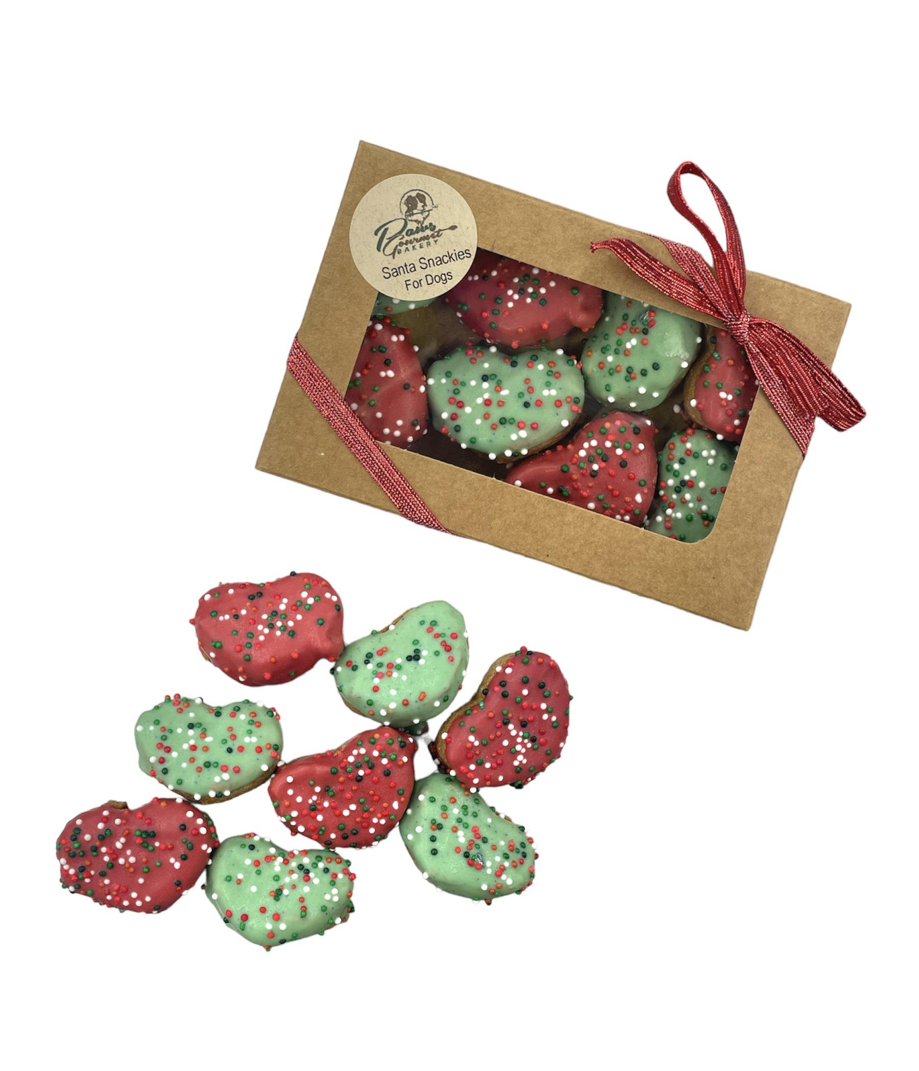 Paws Gourmet Bakery Christmas Santa Snackies Gift Box Dog Treats