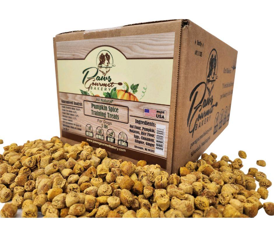 Paws Gourmet Bakery Pumpkin Spice Training Dog Treats, 5-lb