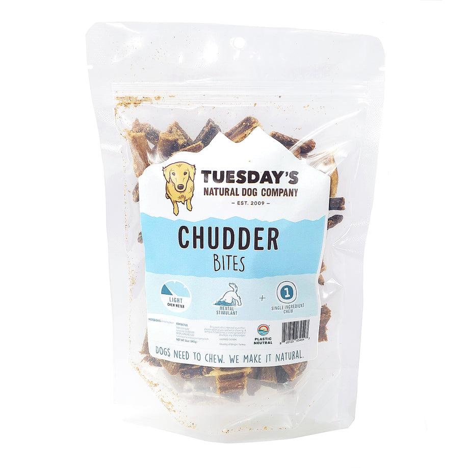 Tuesday's Natural Dog Company Chudder Bites Dog Treats, 5-oz