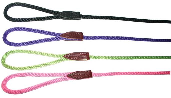 Leather Brothers/OmniPet British Rope Brass Snap Dog Lead, Hot Pink