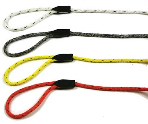 Leather Brothers/OmniPet British Rope Brass Snap Dog Lead, Orange/Black