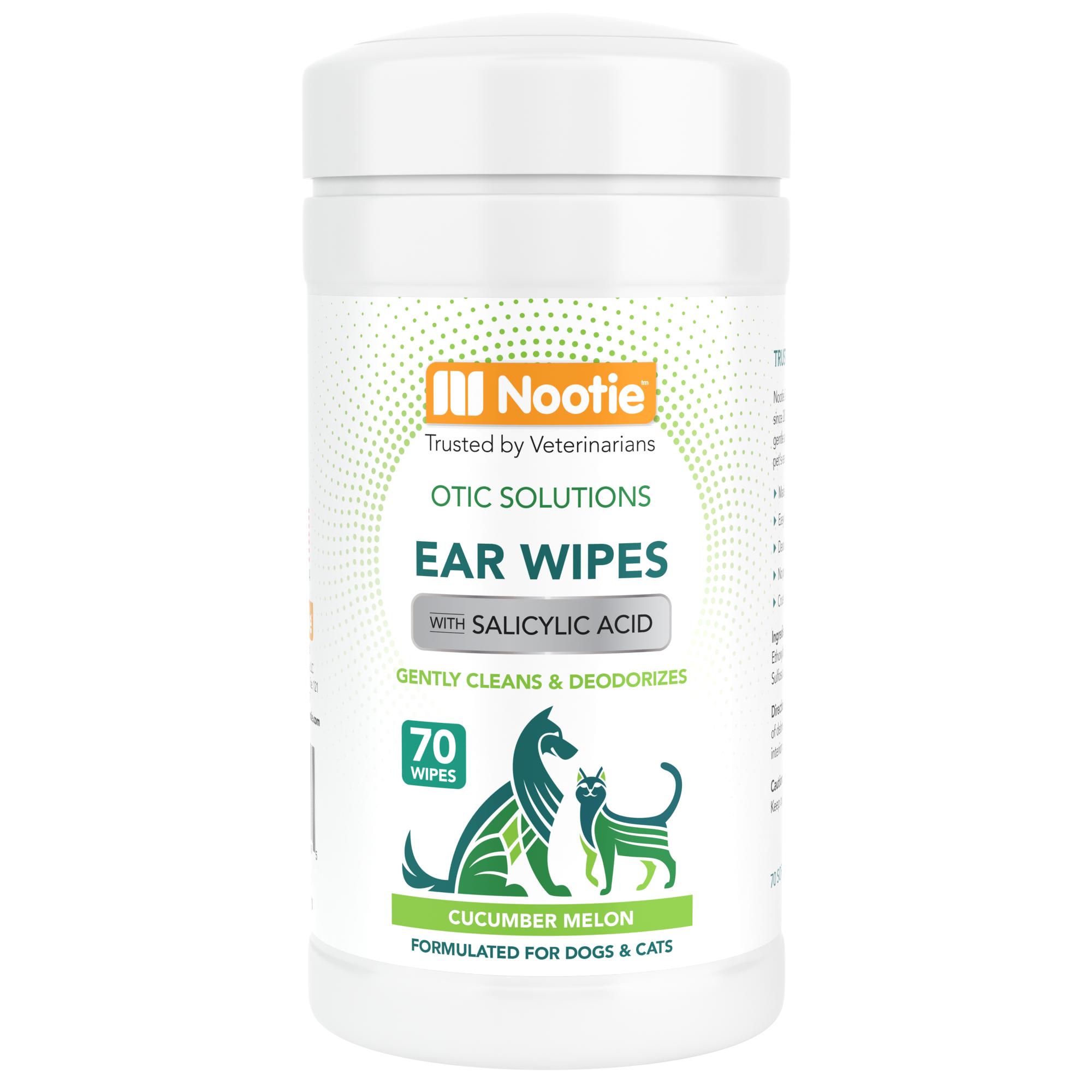 Nootie Cucumber Melon Ear Wipes for Dogs & Cats, 70-count (Size: 70-count) Image