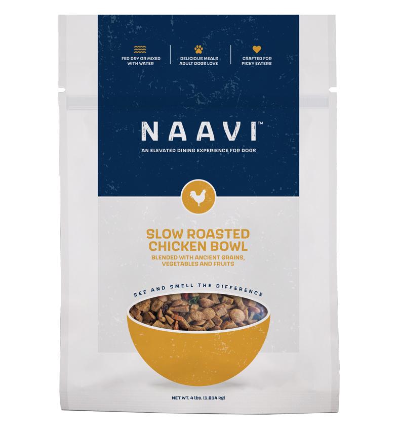 NAAVI Slow Roasted Chicken Bowl Dog Food, 4-lb