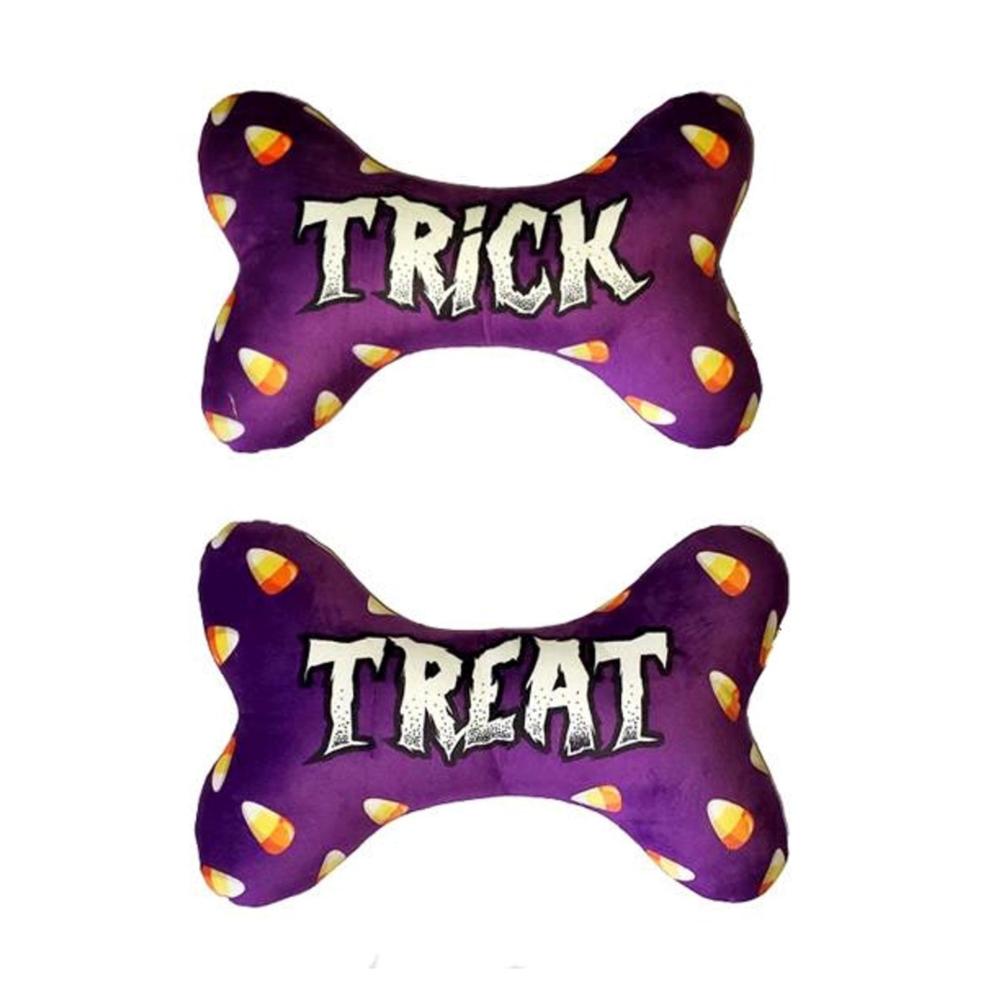 Hip Doggie Halloween Trick or Treat Bone Dog Toy, Medium