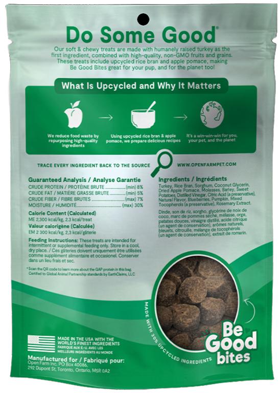Open Farm Be Good Bites Turkey Recipe Dog Treats, 6-oz