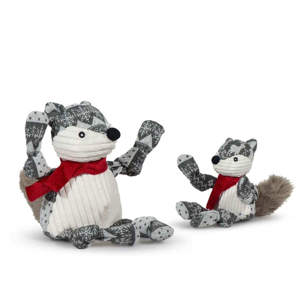 HuggleHounds Festive Frankie Fox Knottie Dog Toy, Large