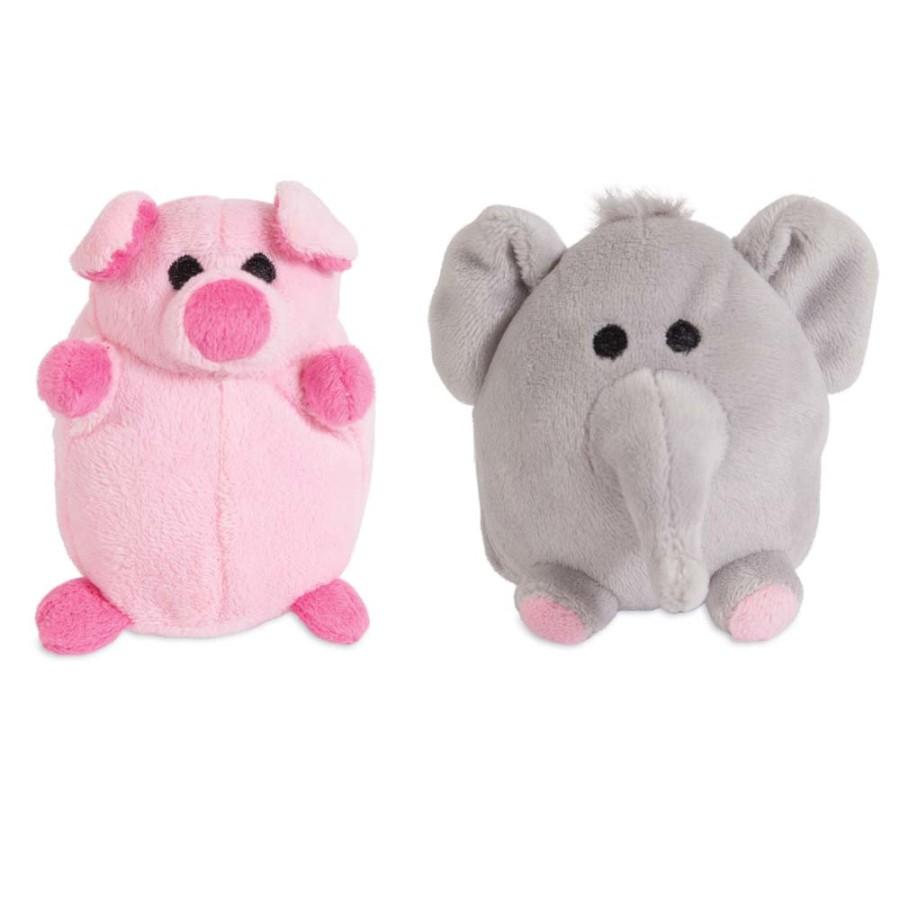 Zoobilee Elephant & Pig Dog Toy, Mini