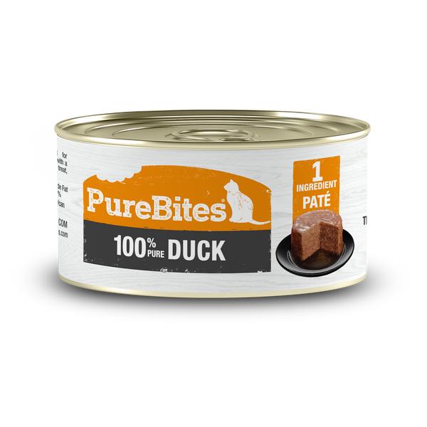 PureBites 100% Pure Duck Pate for Cats, 2.5-oz