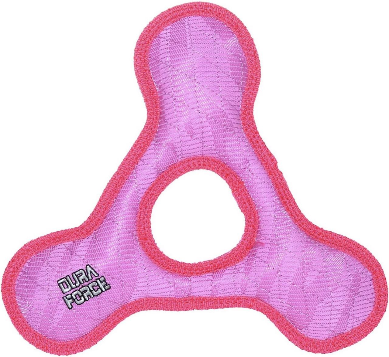 DuraForce TriangleRing Dog Toy, Tiger Pink/Pink, Regular