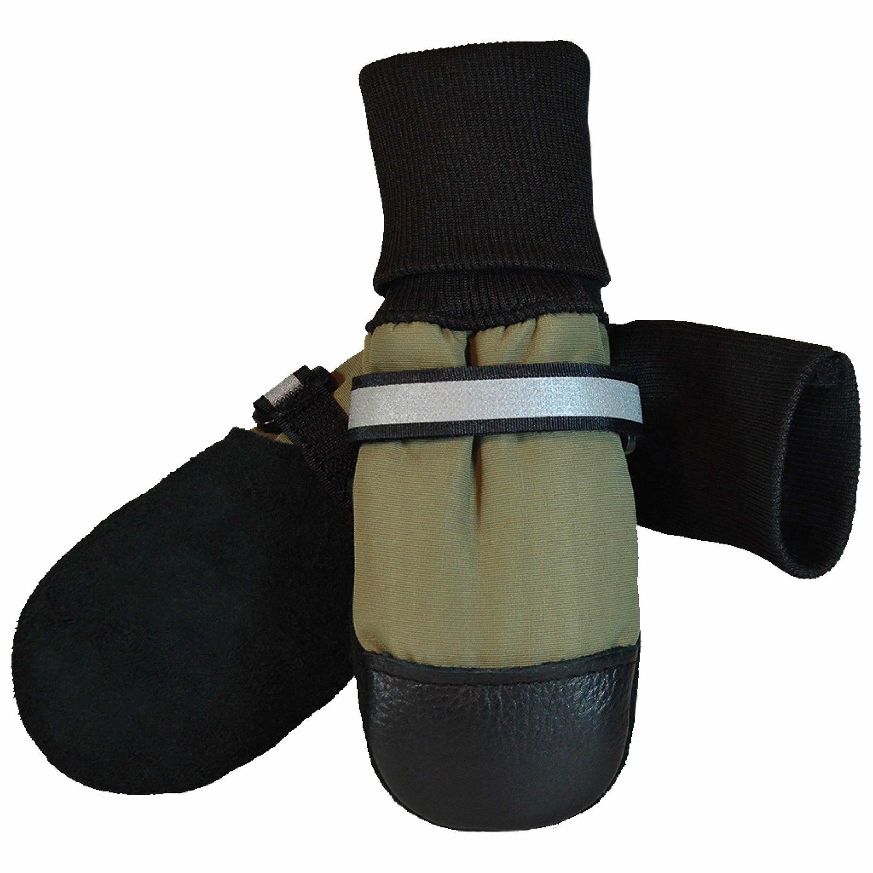 Muttluks Original Fleece-Lined Dog Boots, Green, Set of 4, Medium