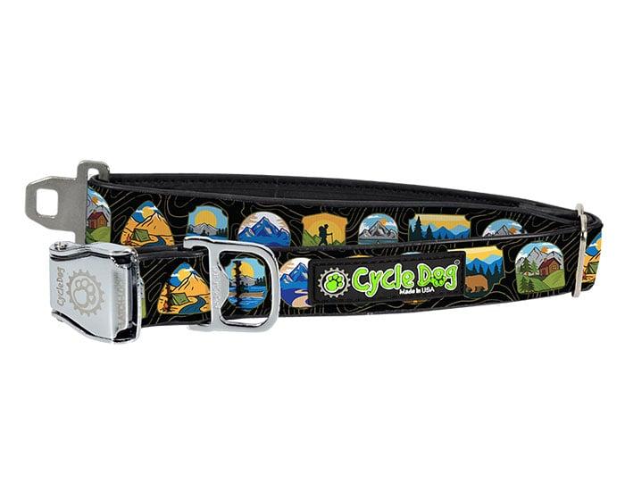 Cycle Dog FattyWidth Collar with Metal Latch-Lock Buckle for Dogs, National Parks