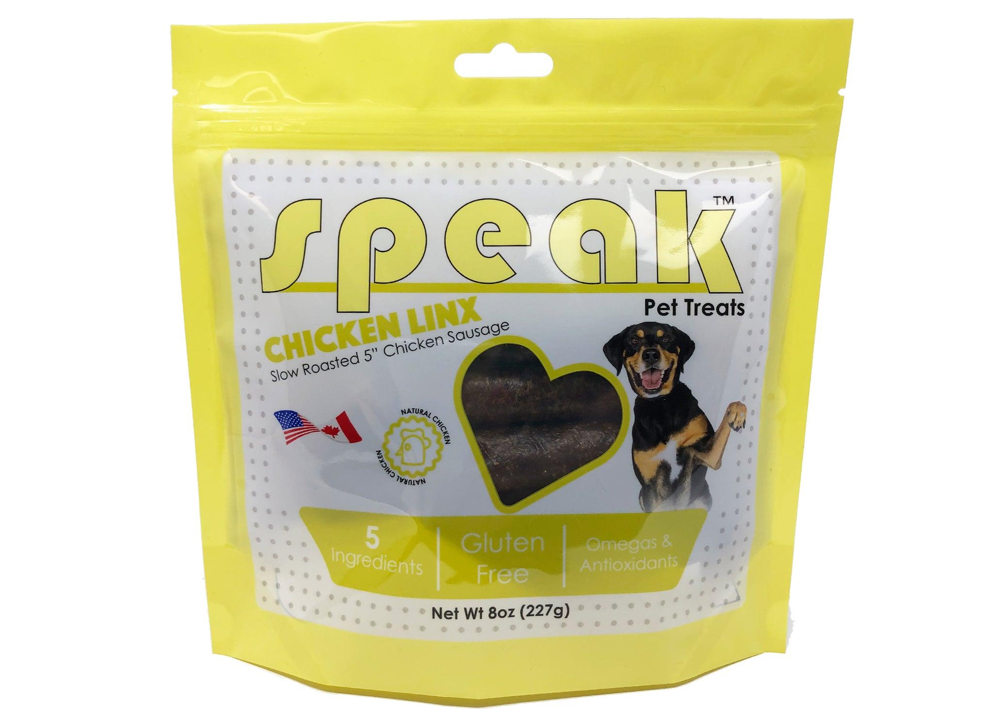 Speak Pet Products Chicken Linx Pet Treats, 8-oz