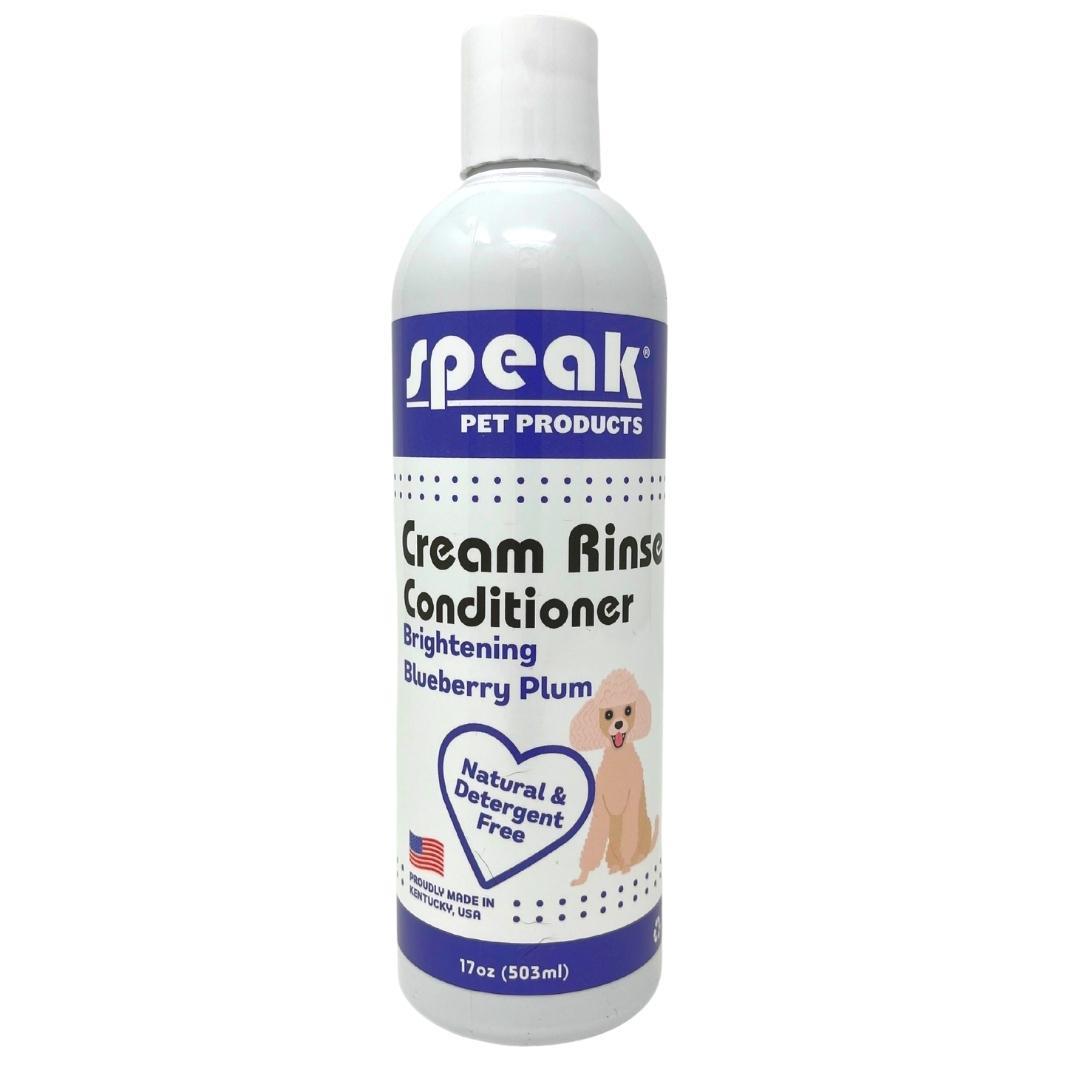 Speak Pet Products Brightening Blueberry Plum Cream Rinse Dog Conditioner, 17-oz