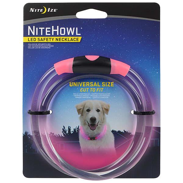 Nite Ize NiteHowl LED Safety Dog Necklace, Pink