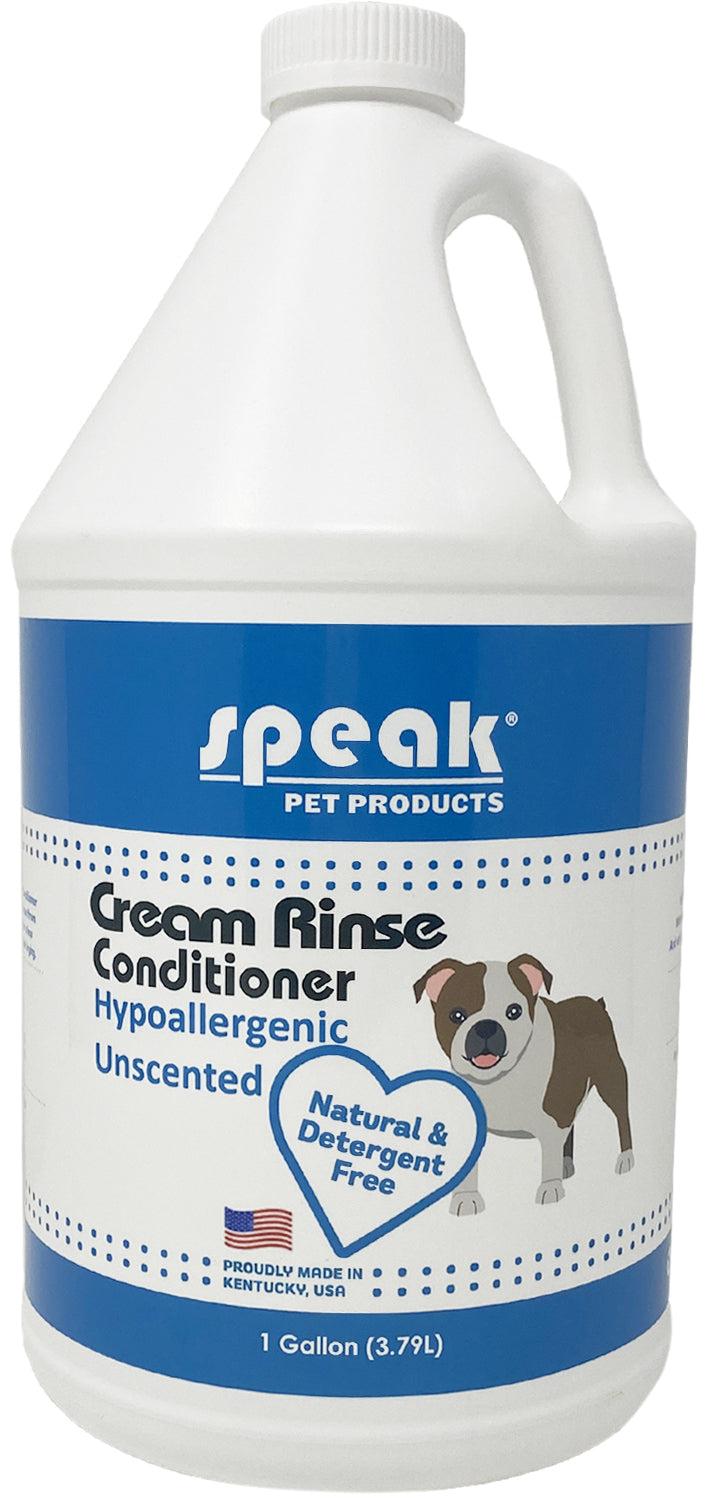 Speak Pet Products Hypoallergenic Unscented Cream Rinse Dog Conditioner, 1-gal