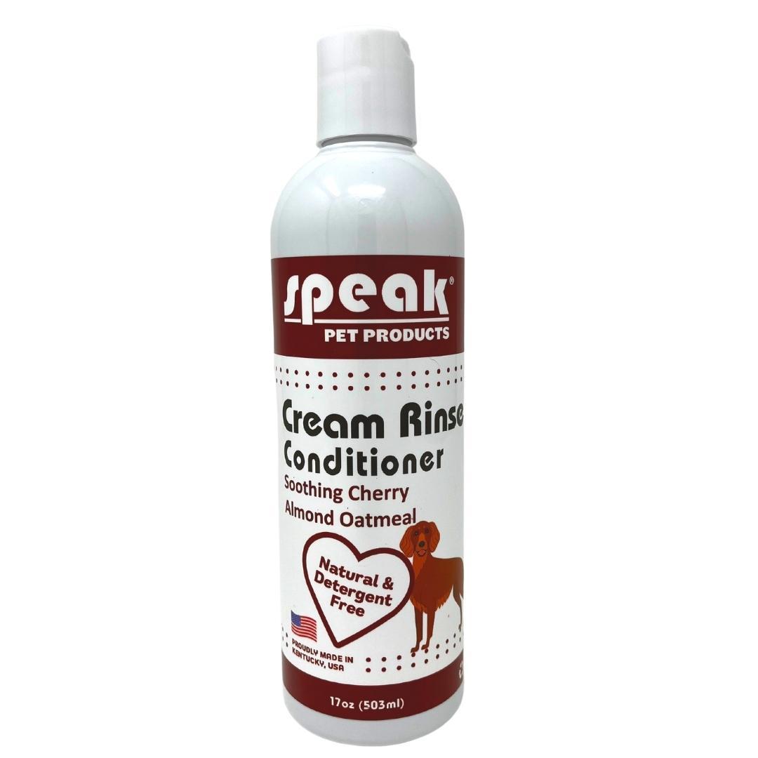 Speak Pet Products Soothing Cherry Almond Oatmeal Cream Rinse Dog Conditioner, 17-oz