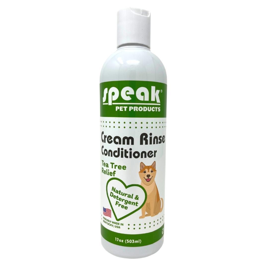 Speak Pet Products Tea Tree Relief Cream Rinse Dog Conditioner, 17-oz