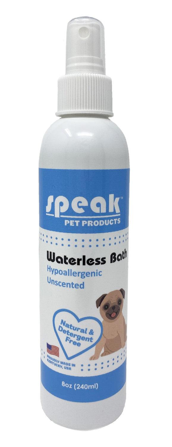 Speak Pet Products Hypoallergenic Unscented Waterless Bath for Dogs, 8-oz
