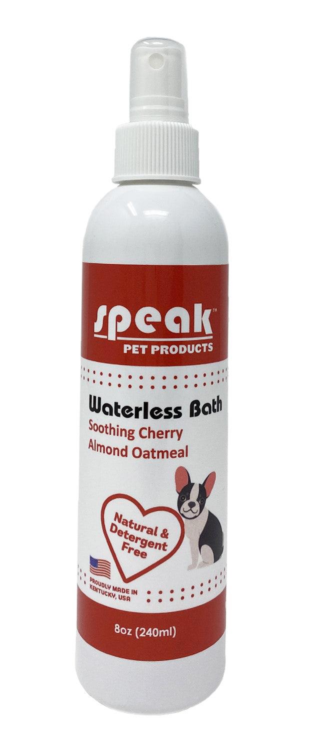 Speak Pet Products Soothing Cherry Almond Oatmeal Waterless Bath for Dogs, 8-oz