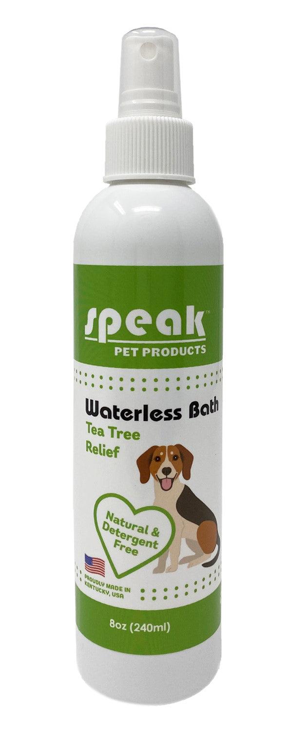 Speak Pet Products Tea Tree Relief Waterless Bath for Dogs, 8-oz