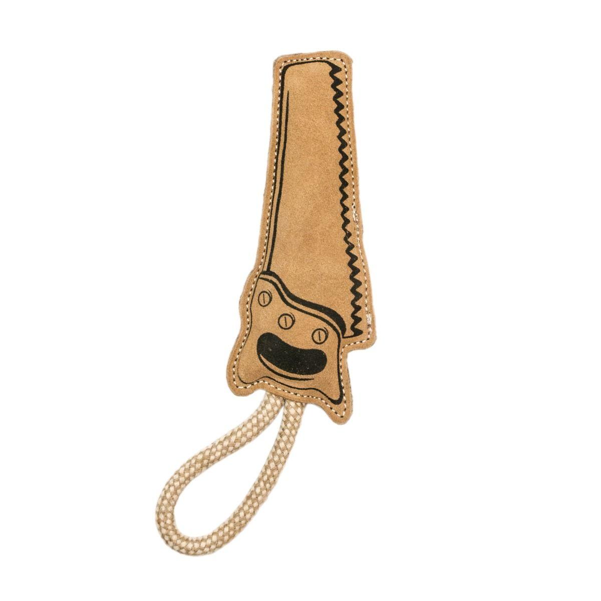 Original Territory Natural Leather Saw Tug Dog Toy