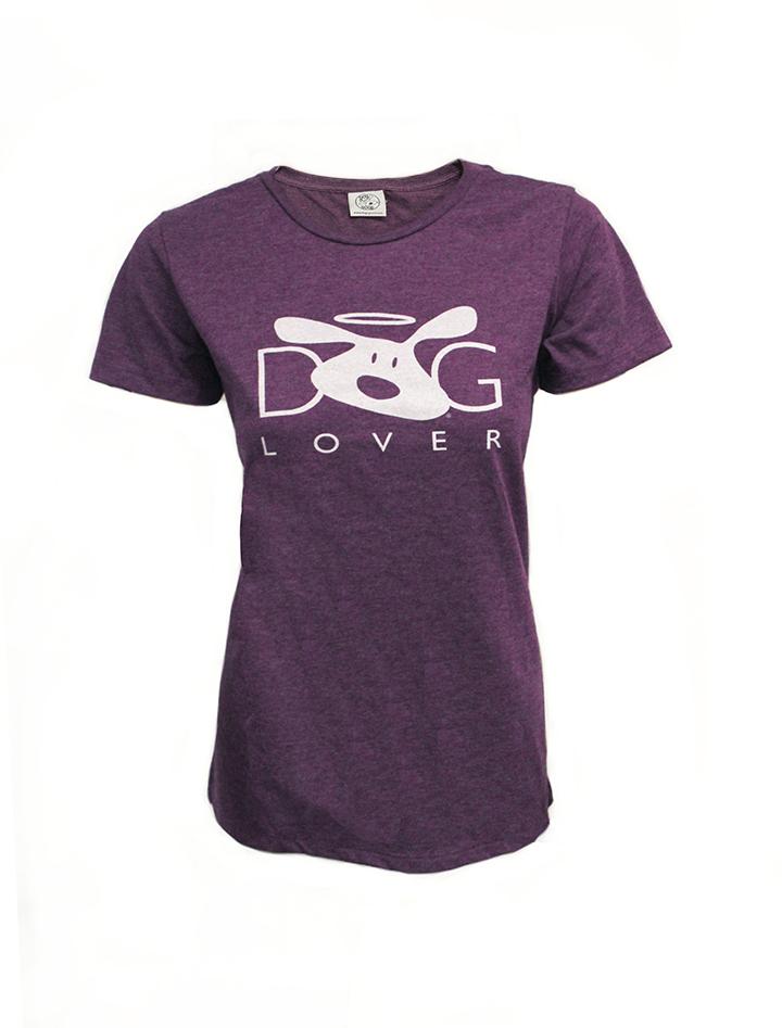 Dog is Good Dog Lover Women's T-shirt, Heather Plum, X-Large