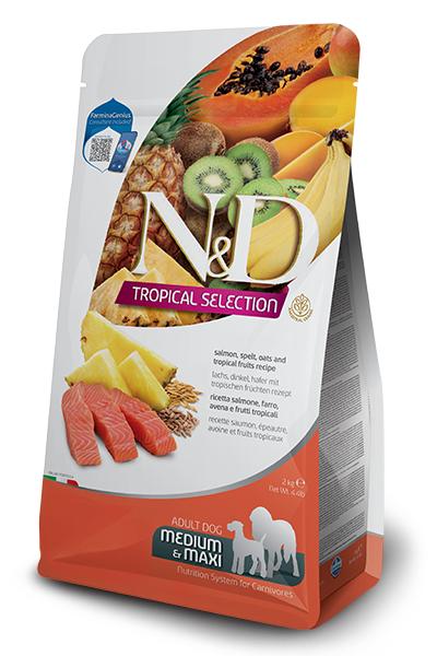 Farmina N&D Tropical Selection Salmon, Spelt, Oats & Tropical Fruits Adult Medium & Maxi Dry Dog Food