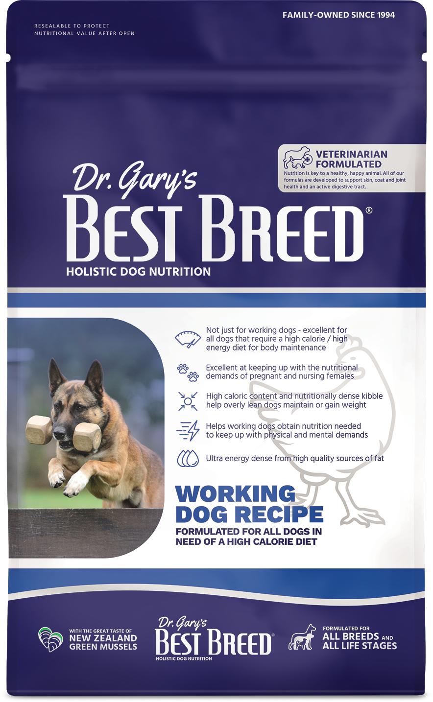 Dr. Gary's Best Breed Working Recipe Dry Dog Food, 13-lb