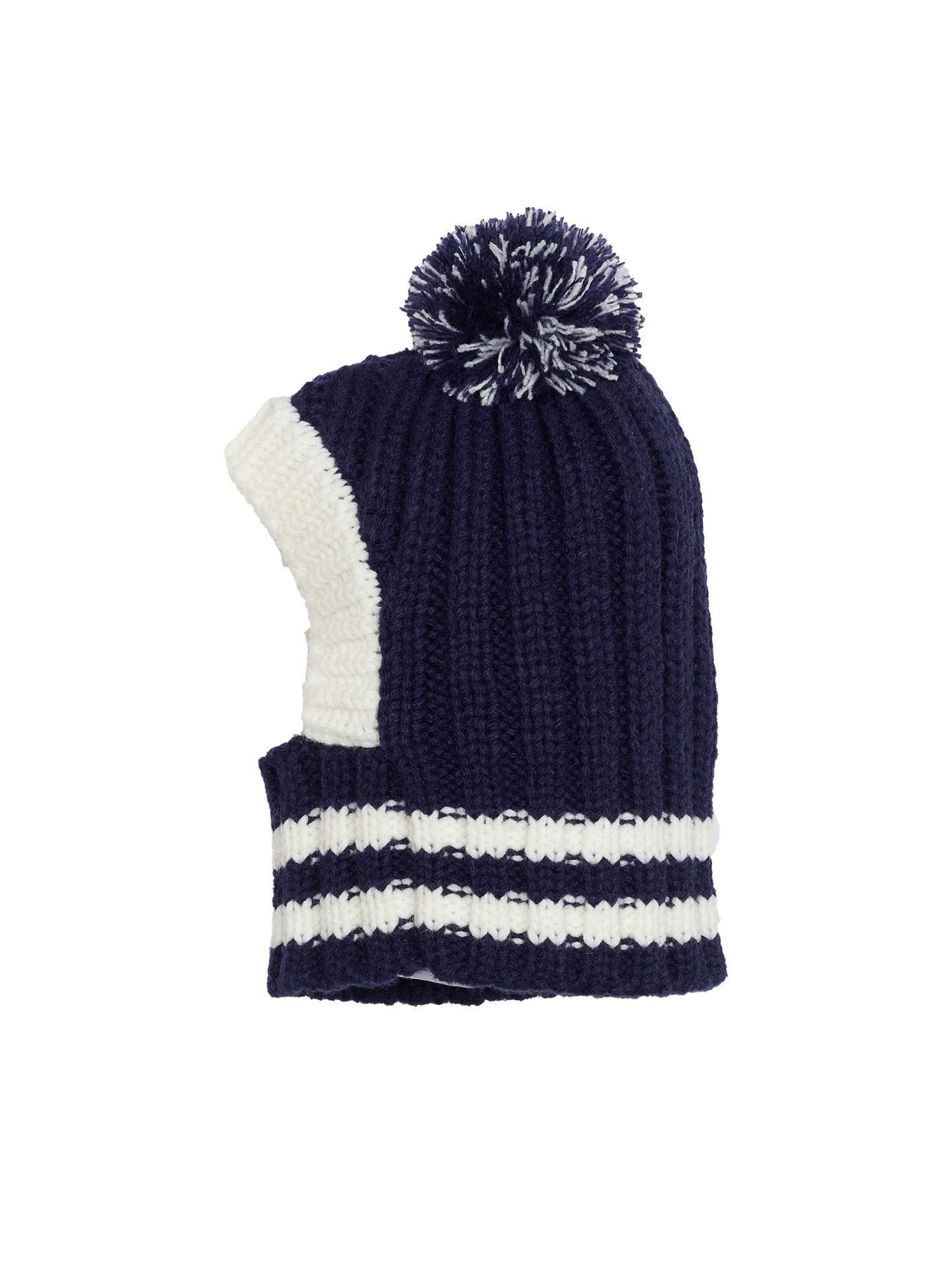 Hip Doggie Crown Knit Dog Hat, Navy, X-Small